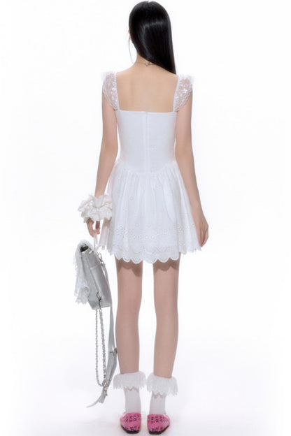 Lace Floral A-Line Dress