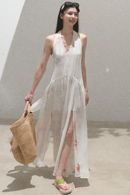 Serene Summers Halter Dress