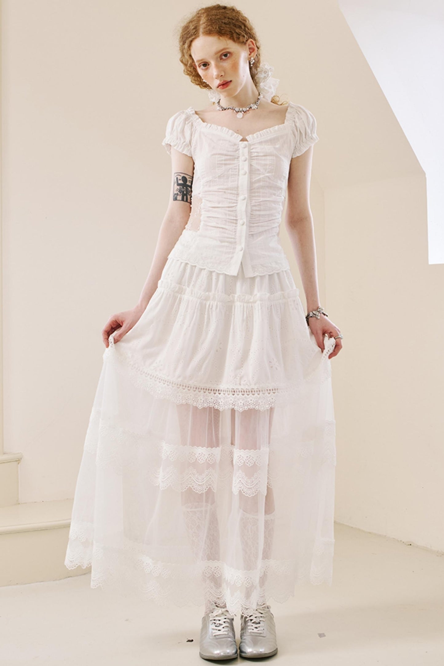 Vintage Lace Slim Fit Top