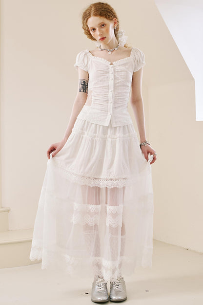 Vintage Lace Slim Fit Top