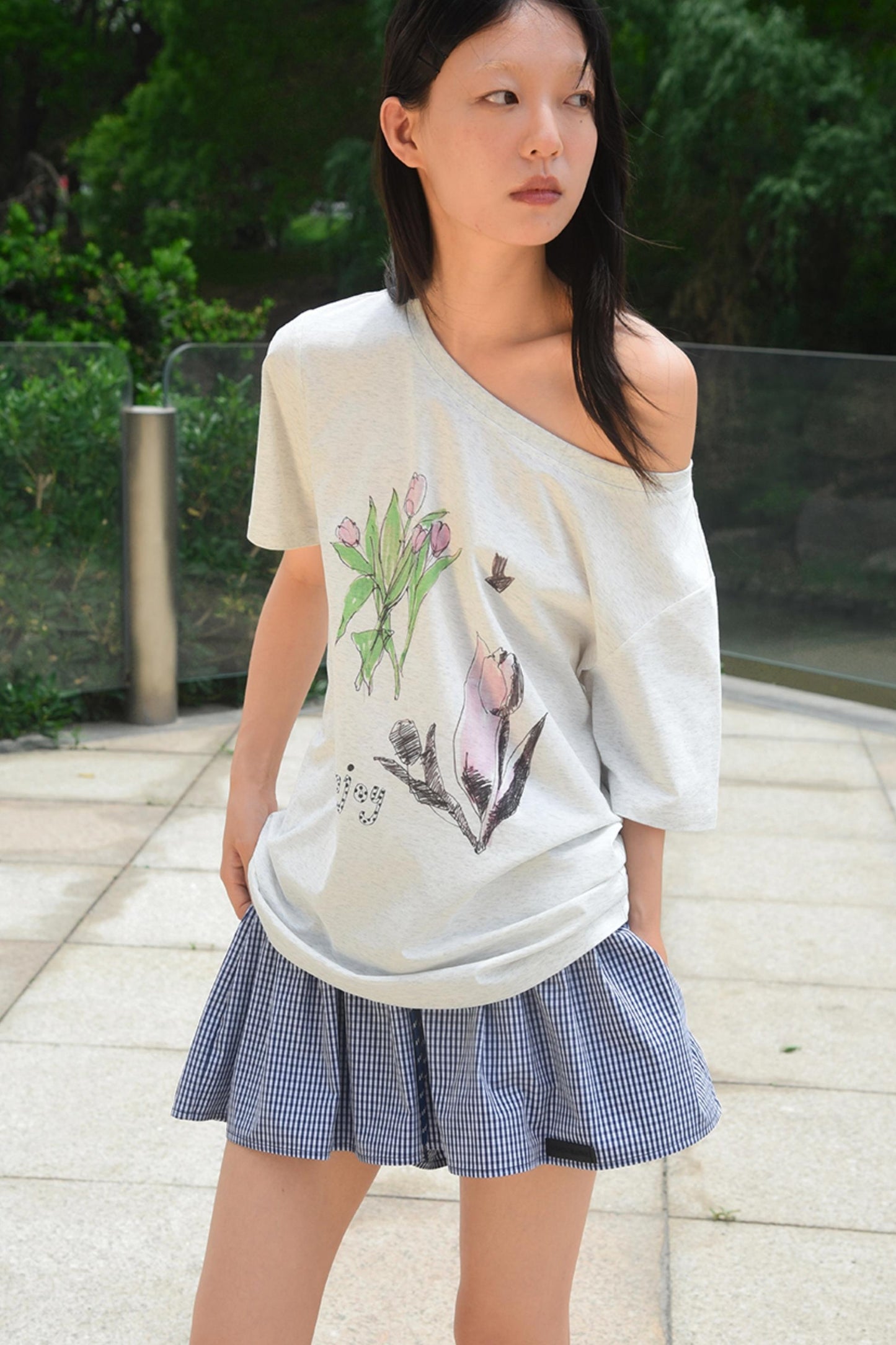 White Tulip Tee