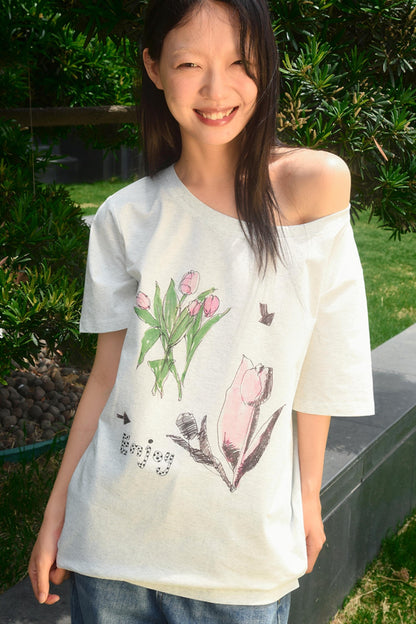 White Tulip Tee