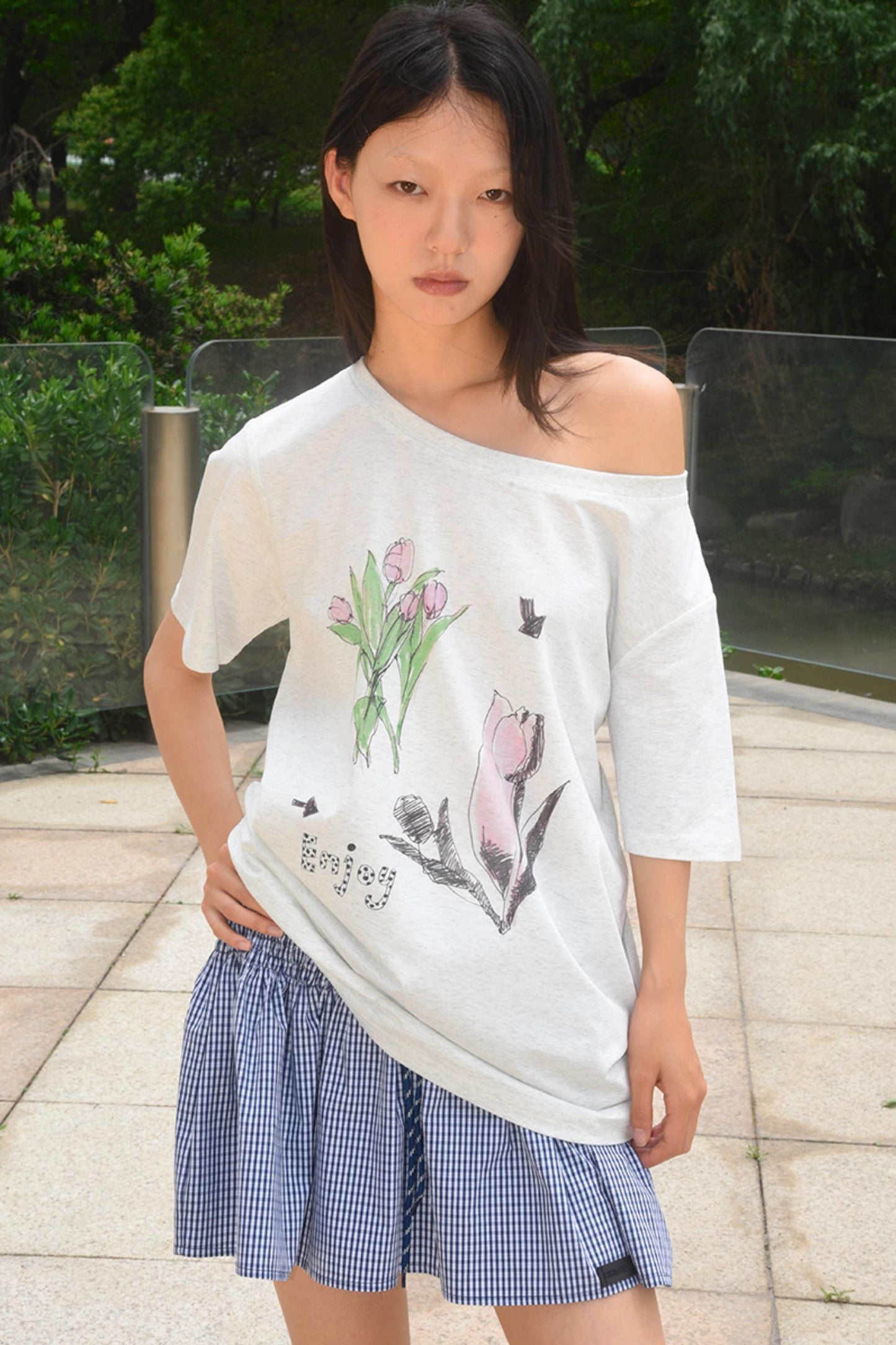 White Tulip Tee
