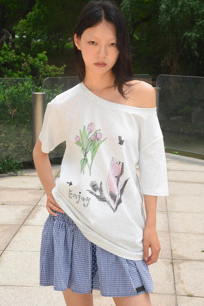 White Tulip Tee