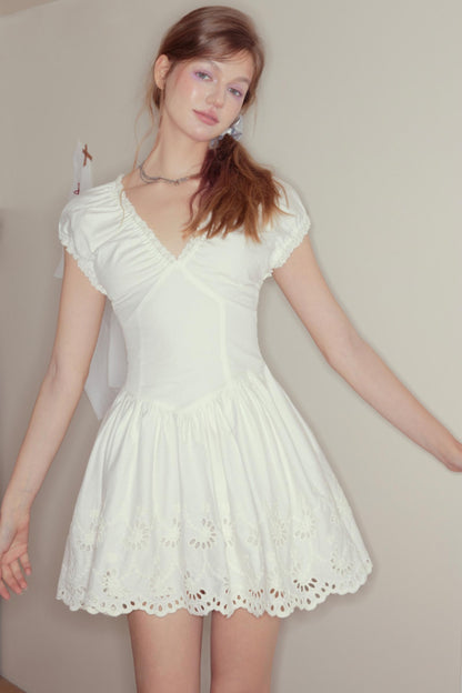 Vintage Pleated A-Line Dress