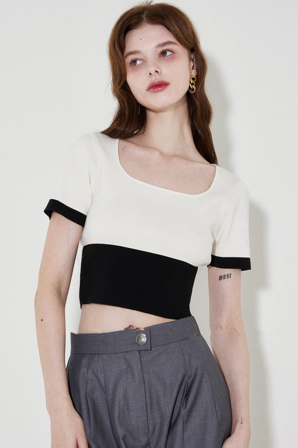 Color Block Knit Tee