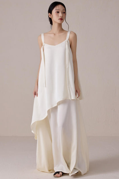 Ethereal Beige Summer Dress