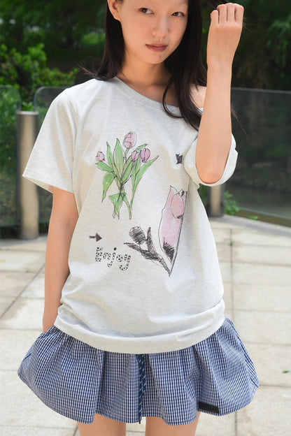 White Tulip Tee