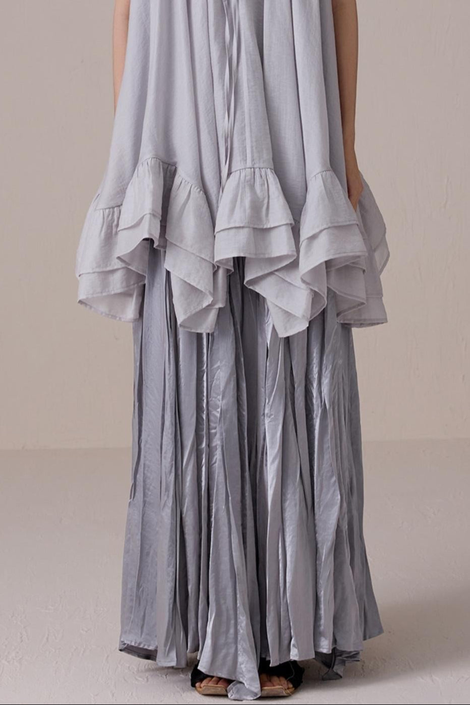 Silver Gray A-Line Skirt
