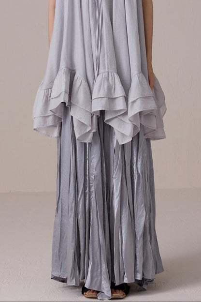 Silver Gray A-Line Skirt