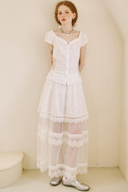 Vintage Lace Slim Fit Top