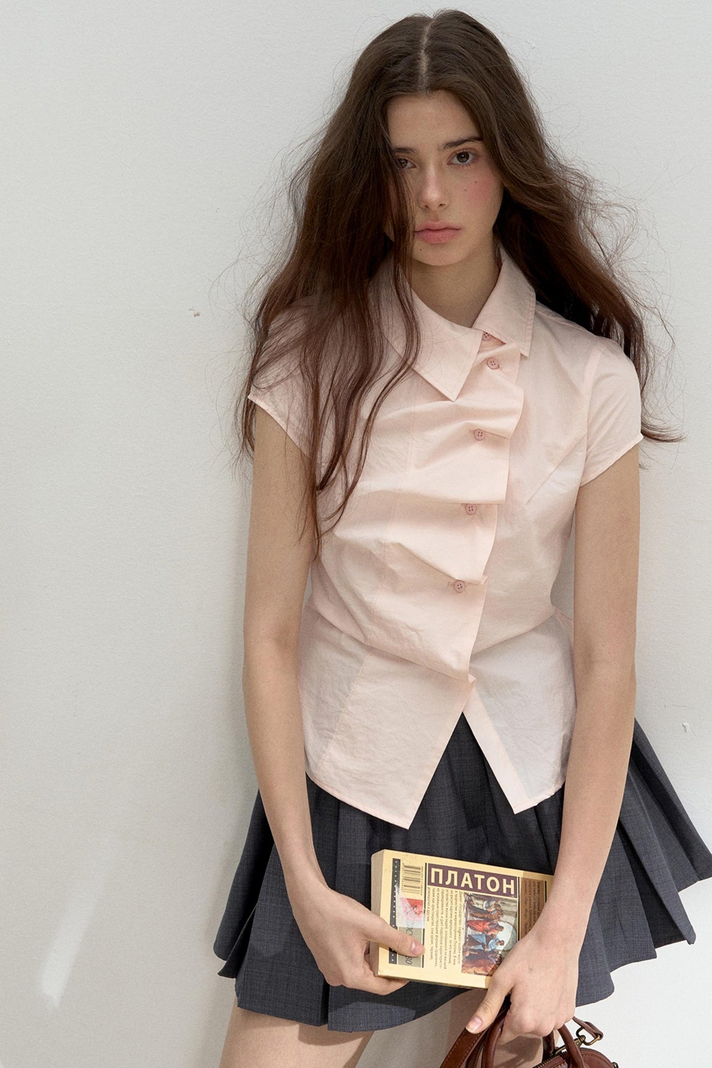 Pink Ruffle Lace Blouse