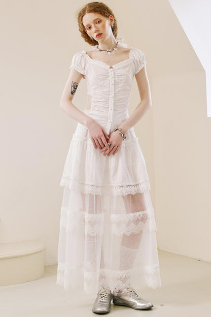 Vintage Lace Slim Fit Top