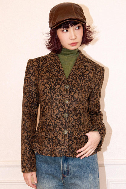 Shoulder Pad Tweed Blazer