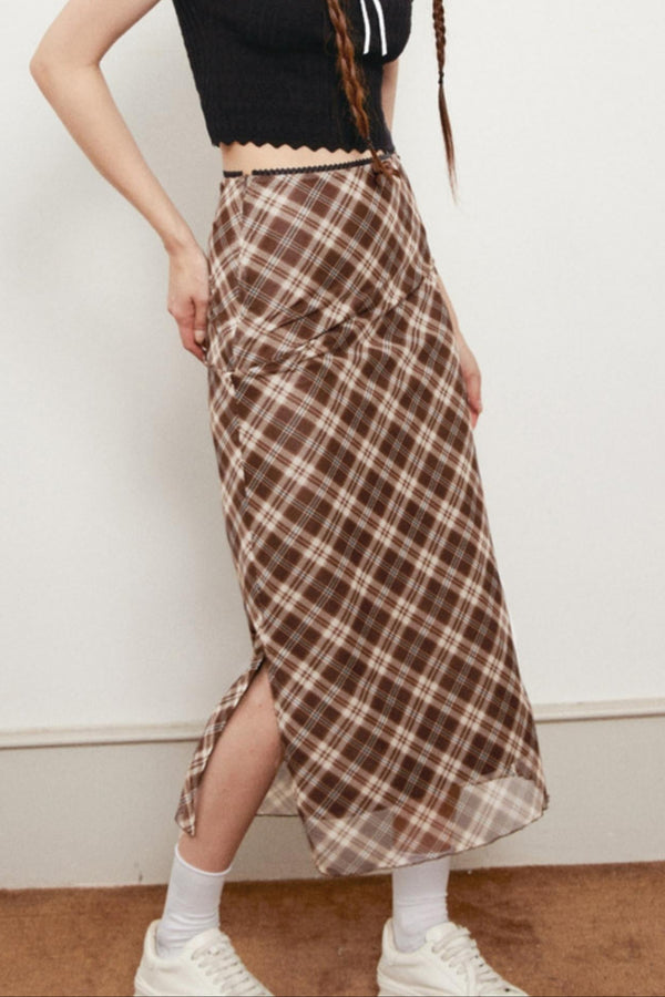 Vintage Lace Split Skirt