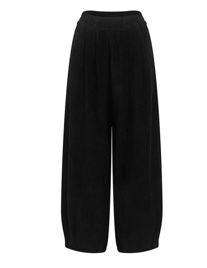 Cozy Wide-Leg Corduroy Pants