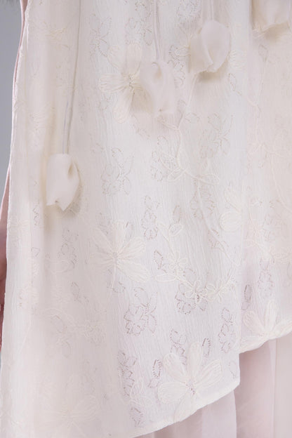 Asymmetric Tulle Vest Dress