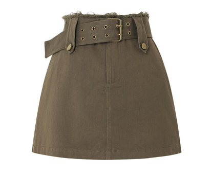 Vintage Brown A-Line Skirt