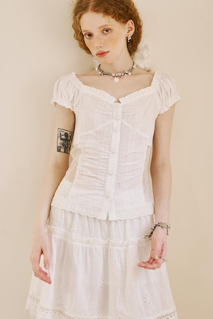 Vintage Lace Slim Fit Top