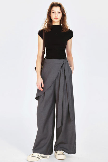 Irregular Wide-Leg Pants