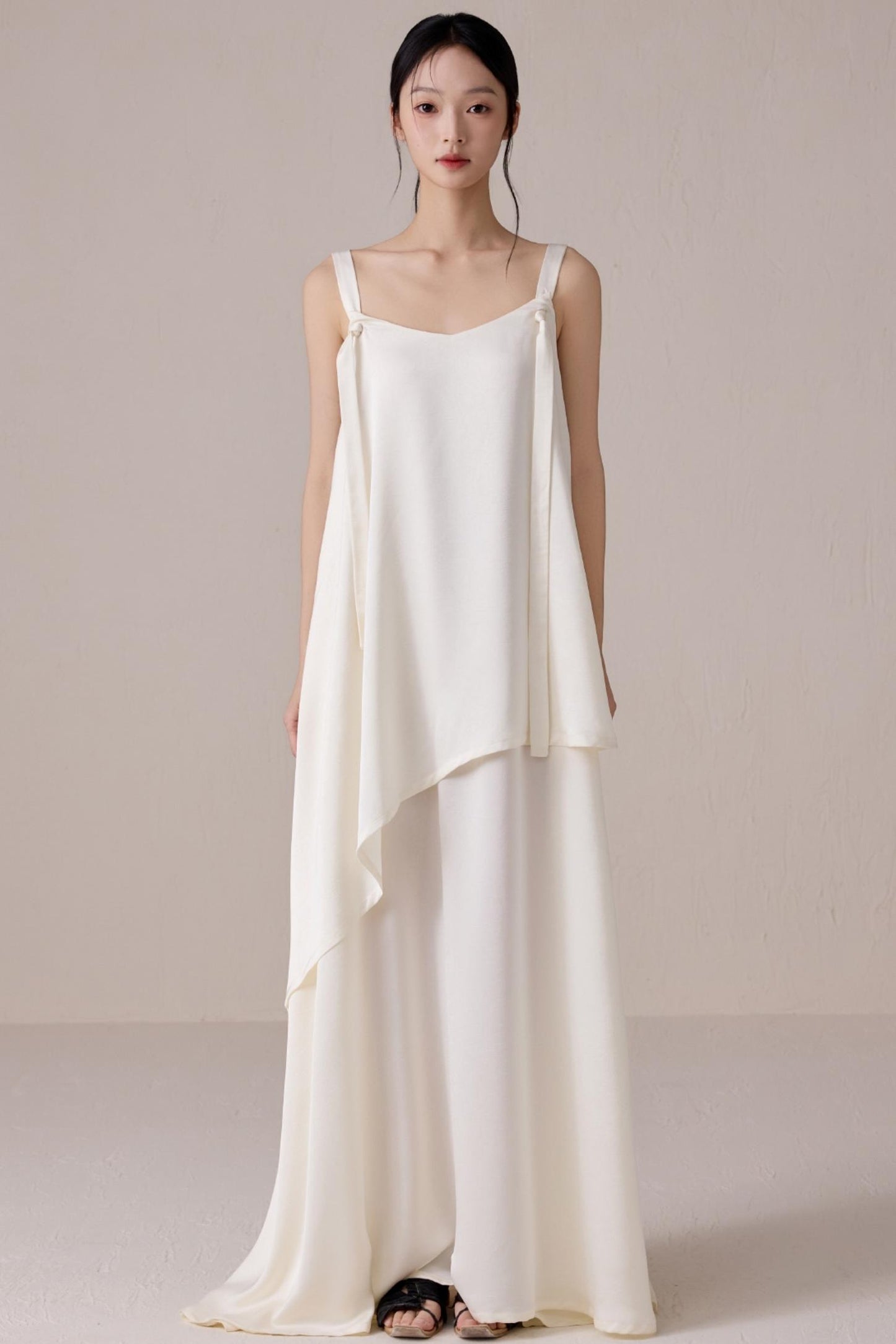 Ethereal Beige Summer Dress