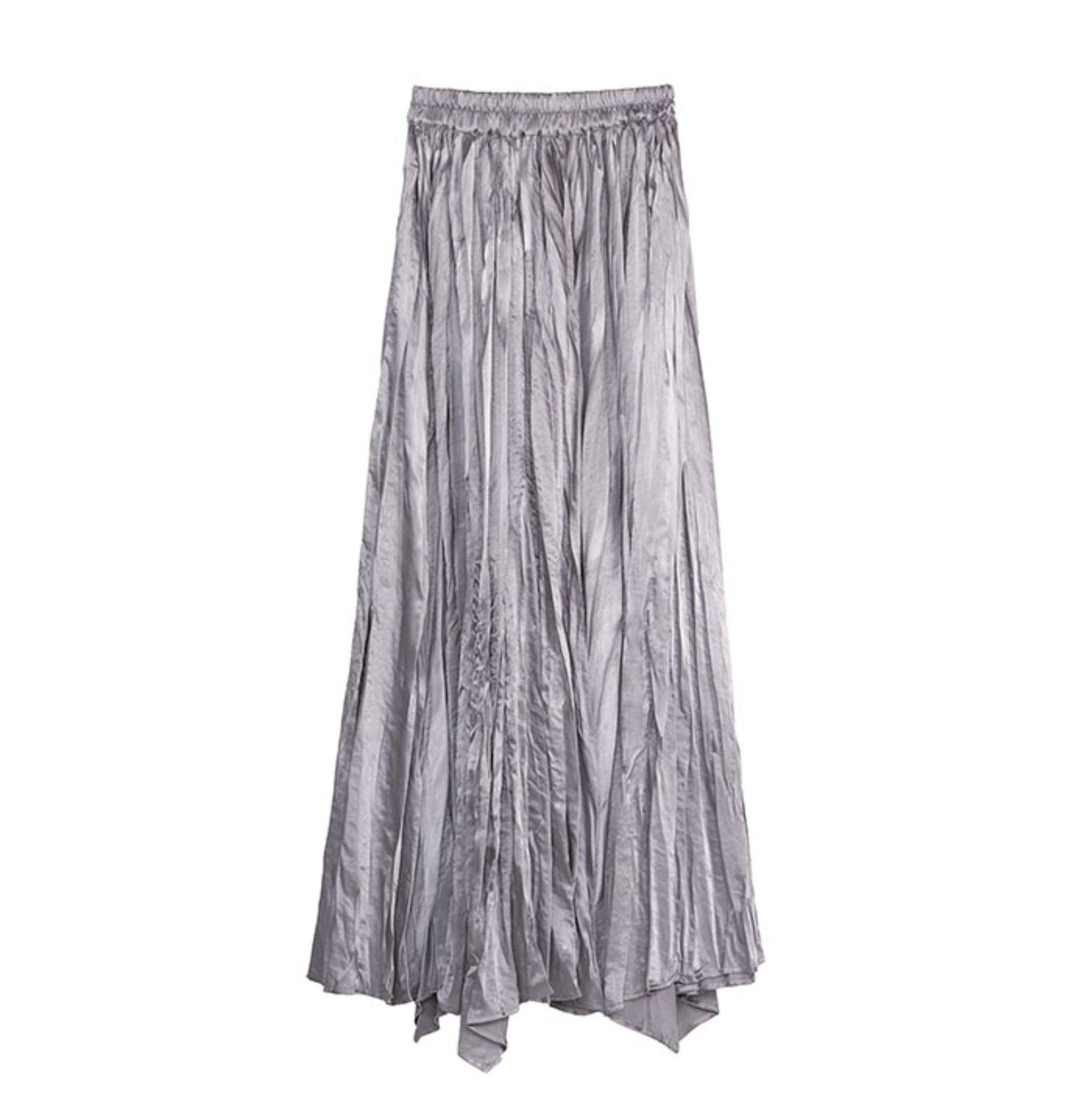 Silver Gray A-Line Skirt