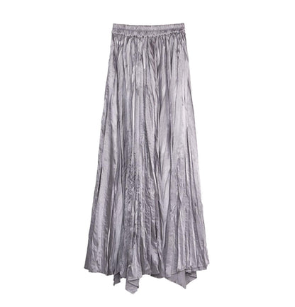 Silver Gray A-Line Skirt