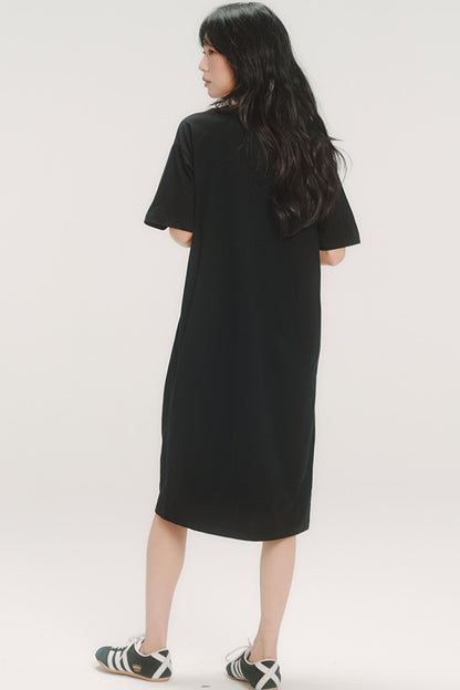 Fruit Check Applique T-Shirt Dress