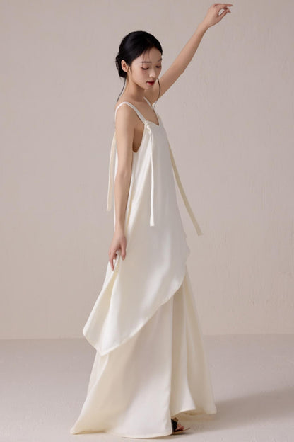 Ethereal Beige Summer Dress