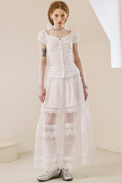 Vintage Lace Slim Fit Top