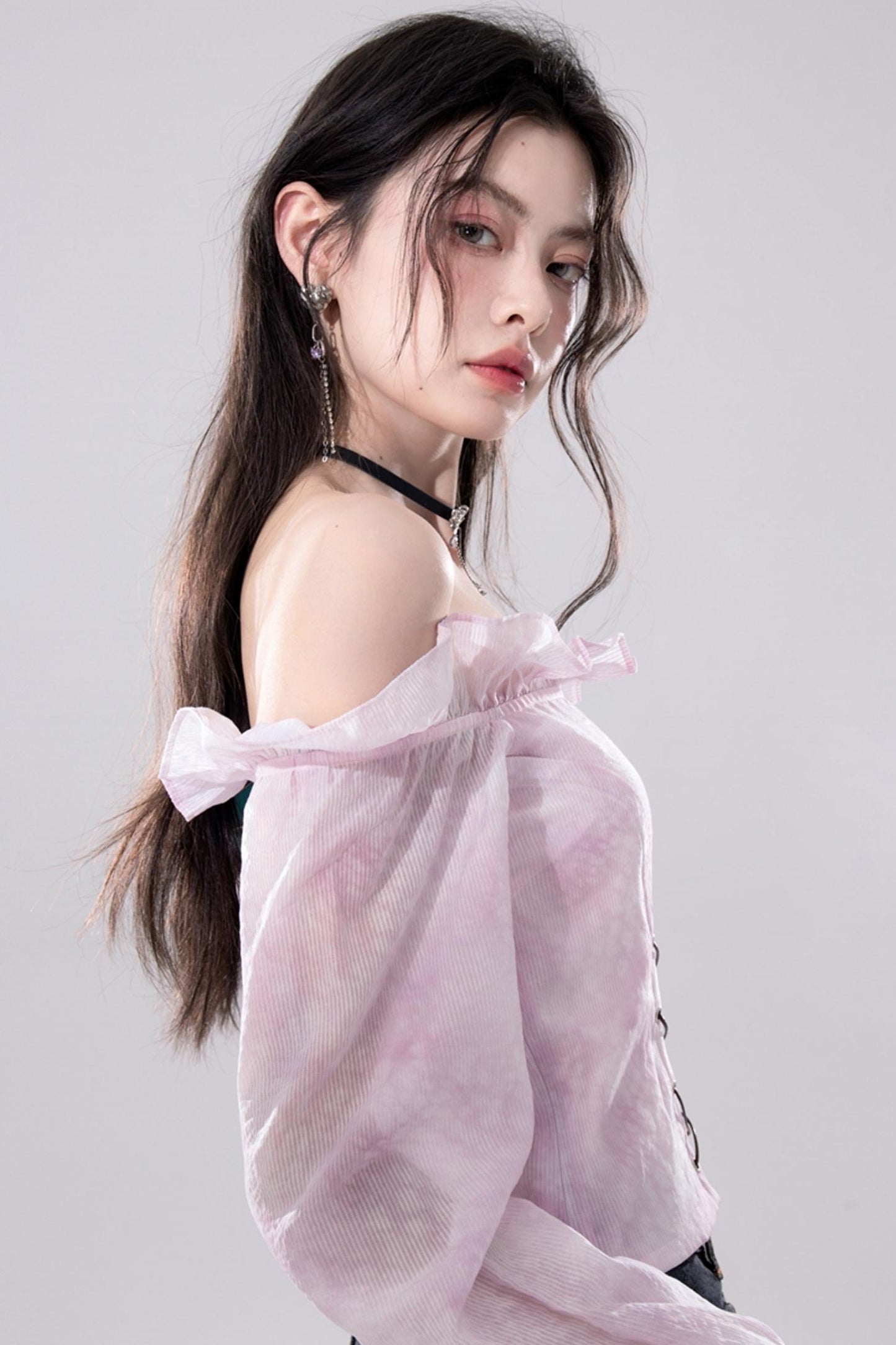 Peach Blossom One-Shoulder Top