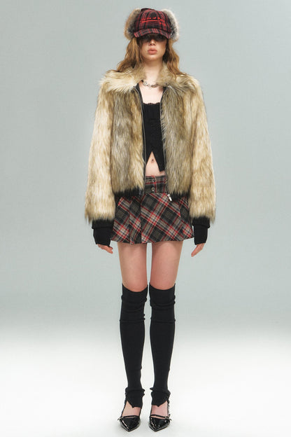 Imitation Fox Fur Coat