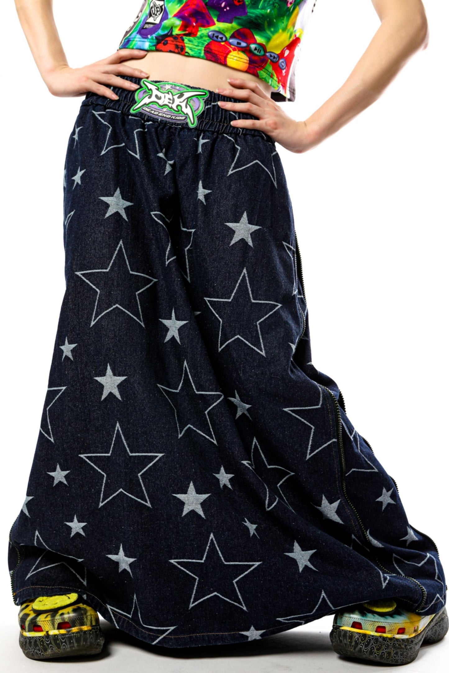 Vintage Denim A-Line Skirt