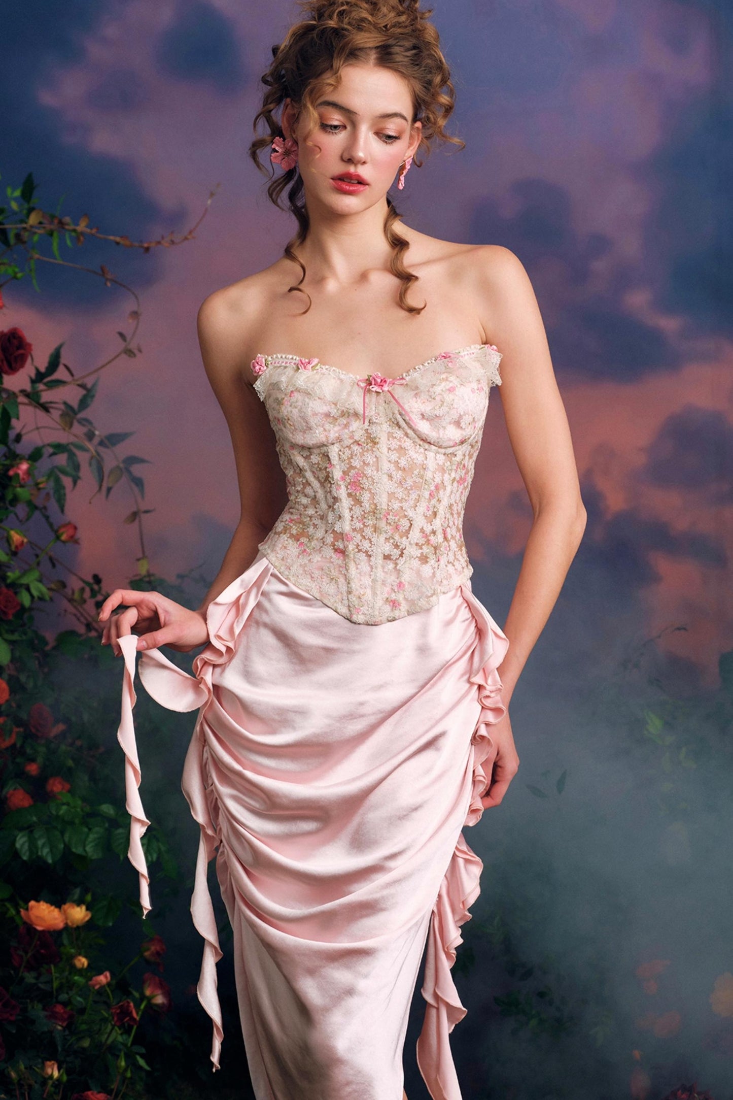 Starry Flower Corset & Skirt Set-Up