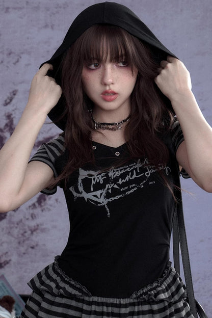 Y2K Punk Hooded Dress