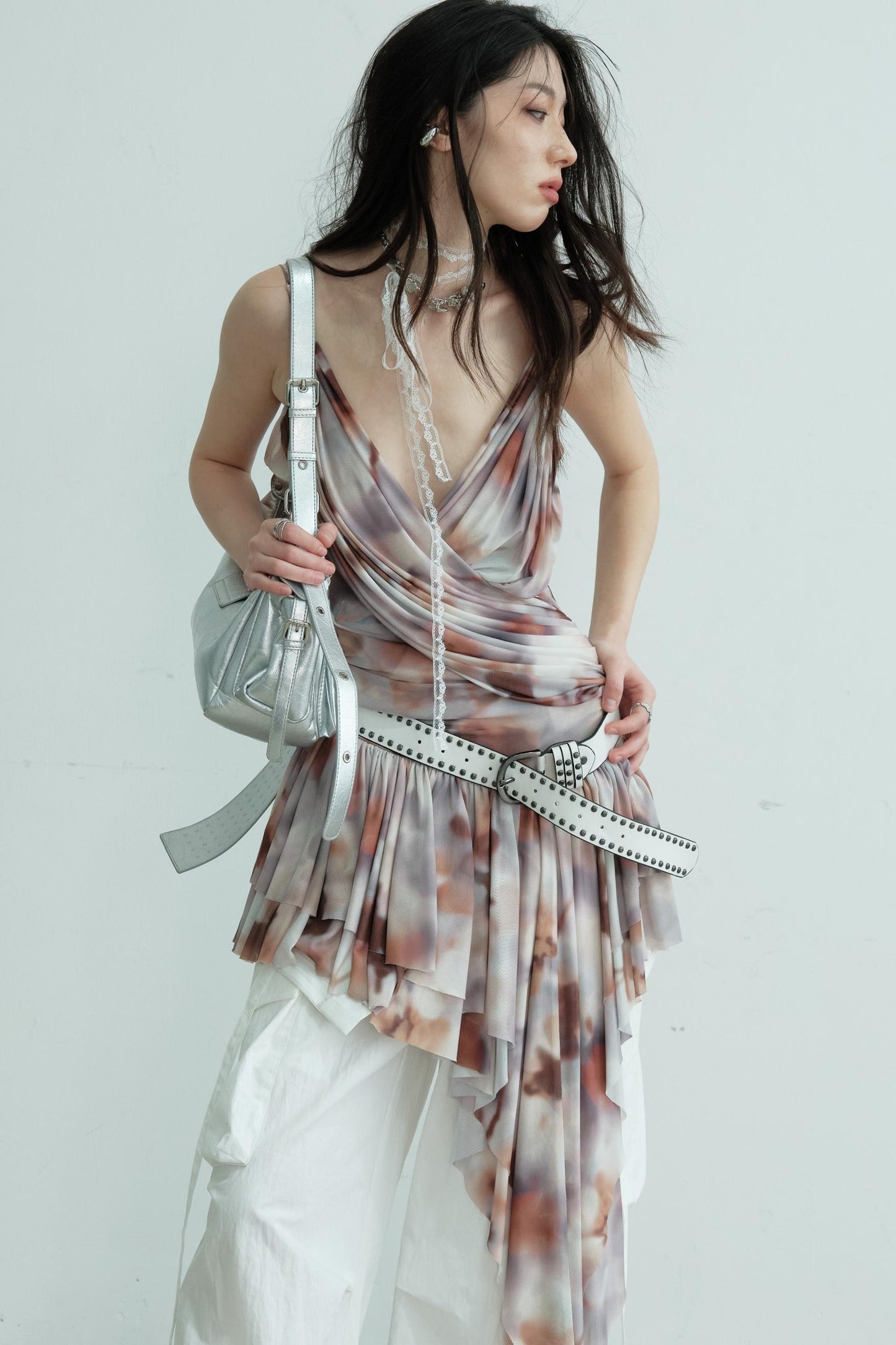 Elegant Peplum Halter Top