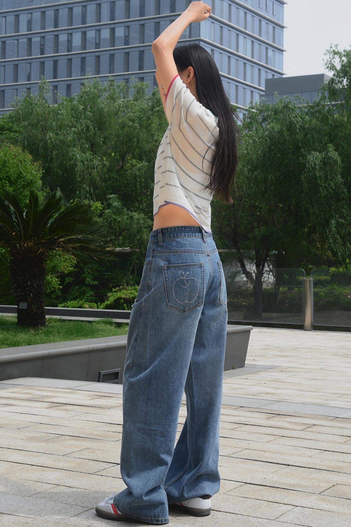 Red Apple Striped Tee