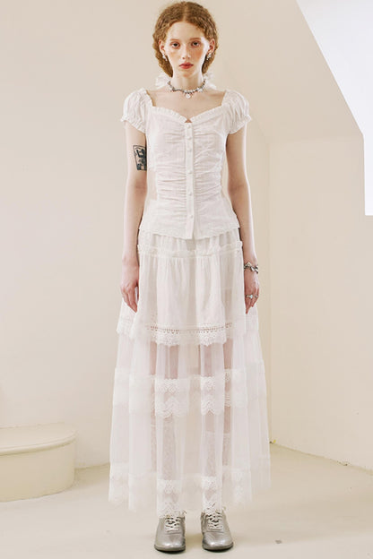 Vintage Lace Slim Fit Top