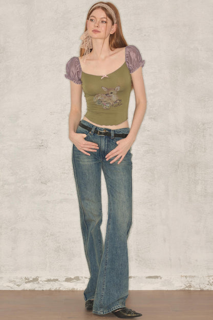 Summer Vintage Straight-Leg Jeans