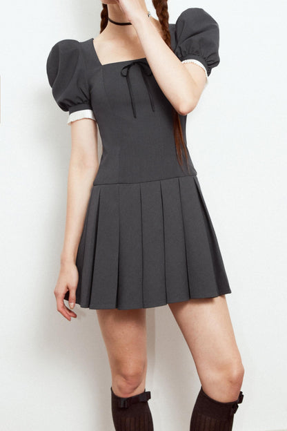 Vintage Lace Check Dress