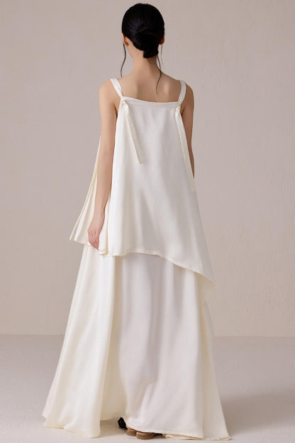 Ethereal Beige Summer Dress