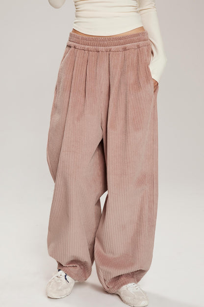 Cozy Wide-Leg Corduroy Pants