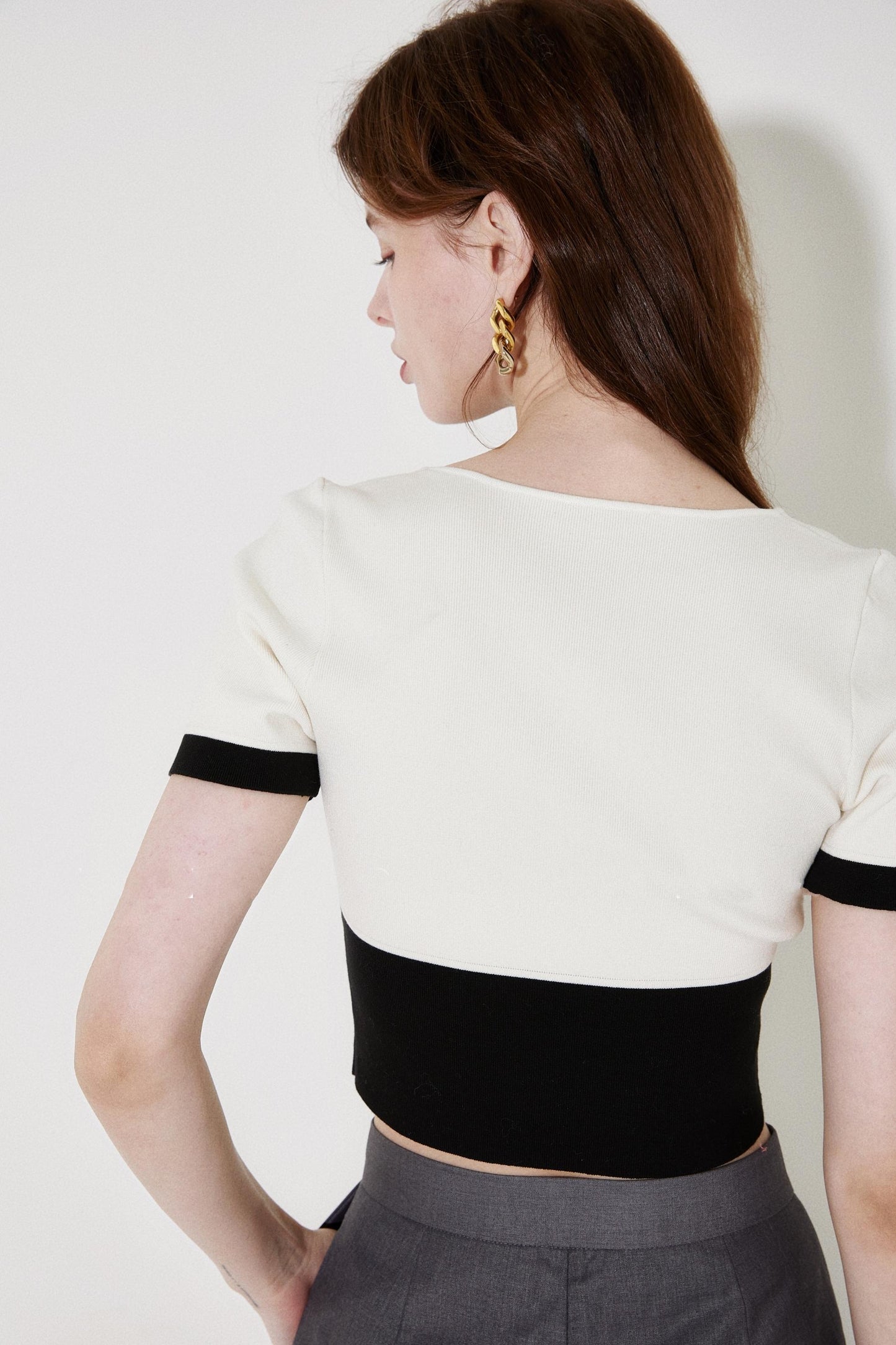 Color Block Knit Tee