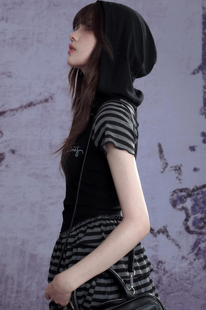 Y2K Punk Hooded Dress