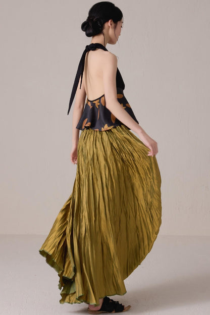 Moonlight Colorblock Backless Neck Vest