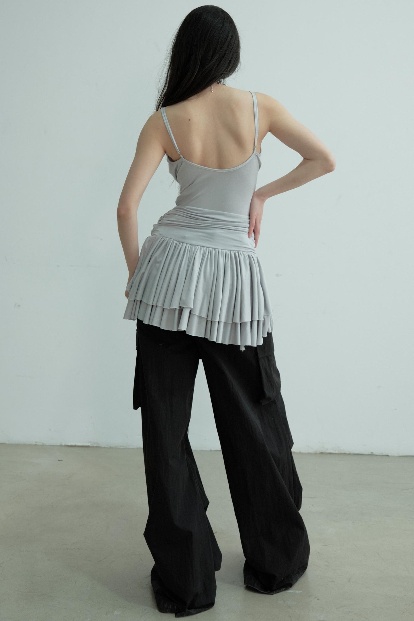 Elegant Peplum Halter Top