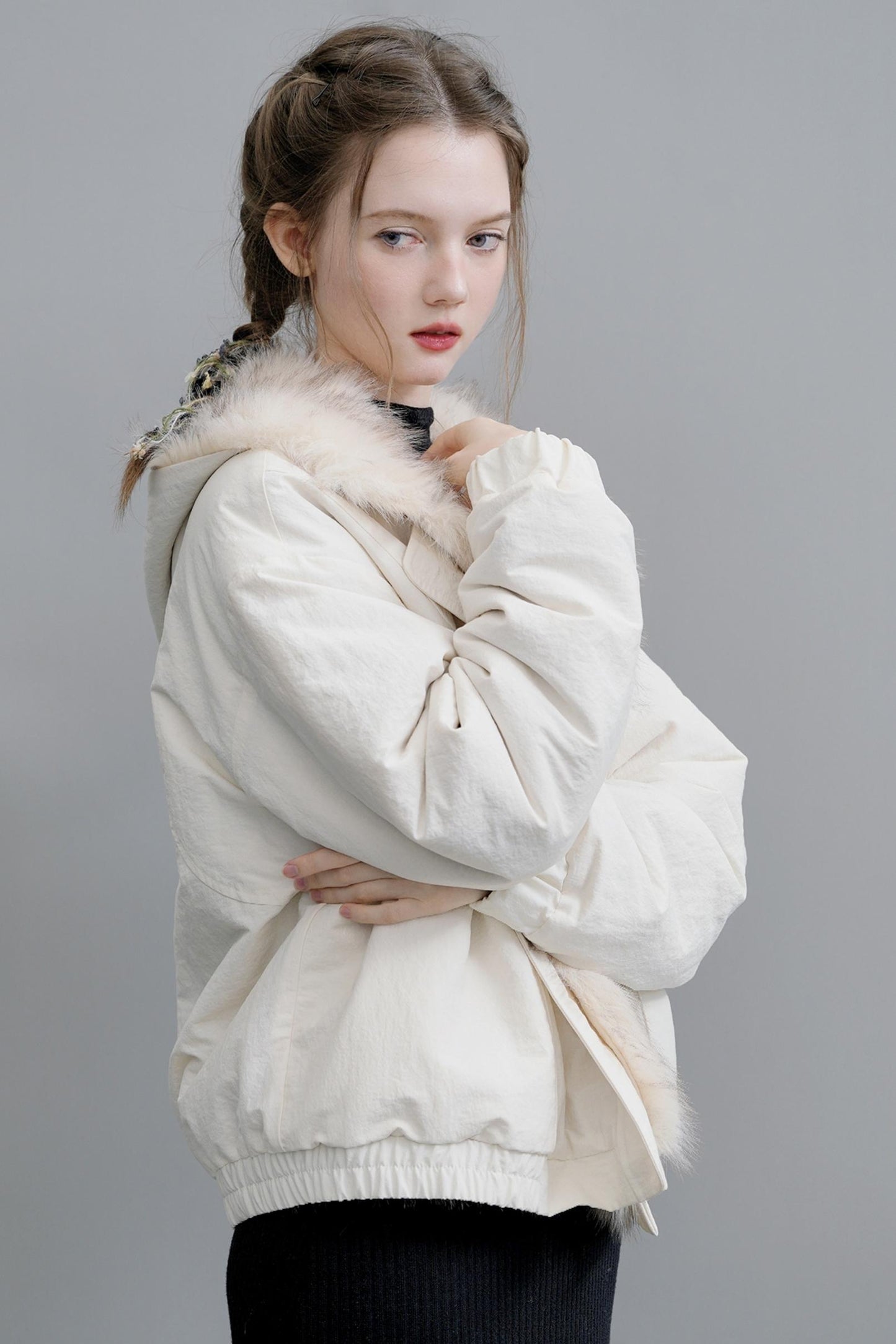 Reversible Fur-Trimmed Jacket