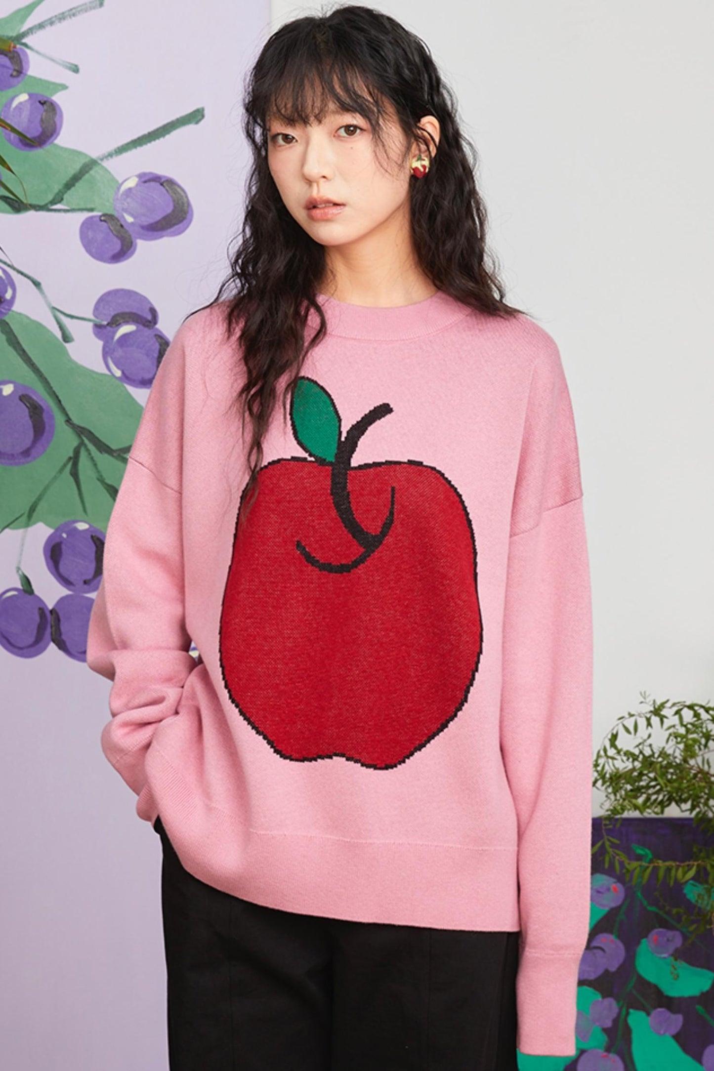 Art Apple Knit Sweater