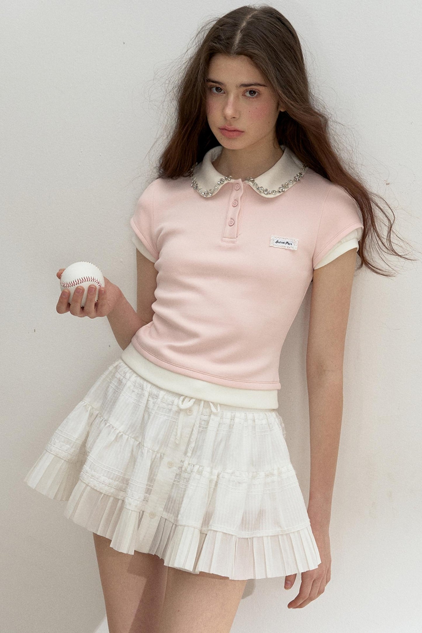 Pink Drill Collar Top