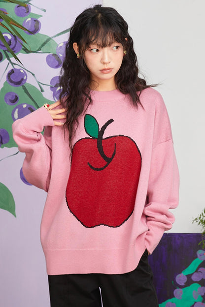 Art Apple Knit Sweater